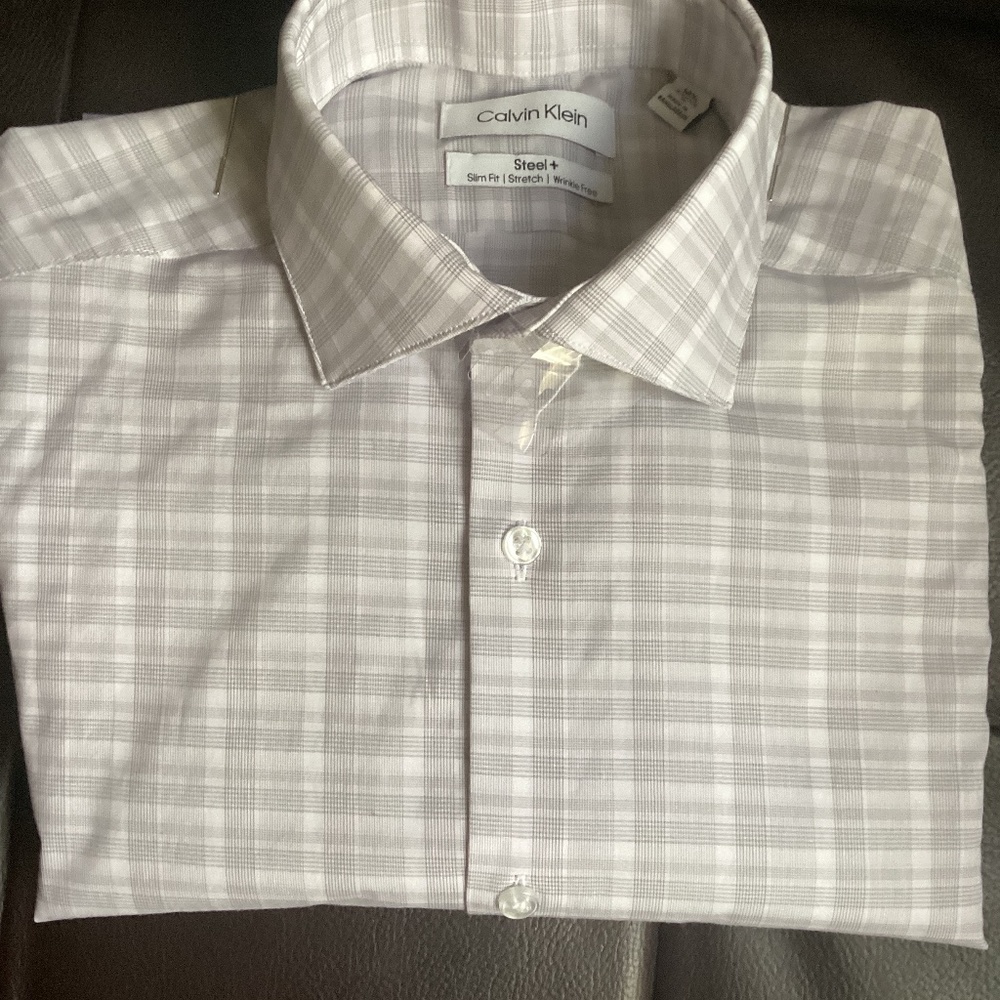 Calvin Klein Dress shirt slim woven plaid